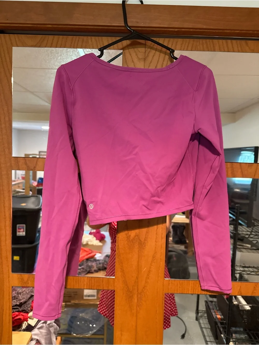 Lululemon Wunder Train Cropped Long Sleeve Vivid Plum
